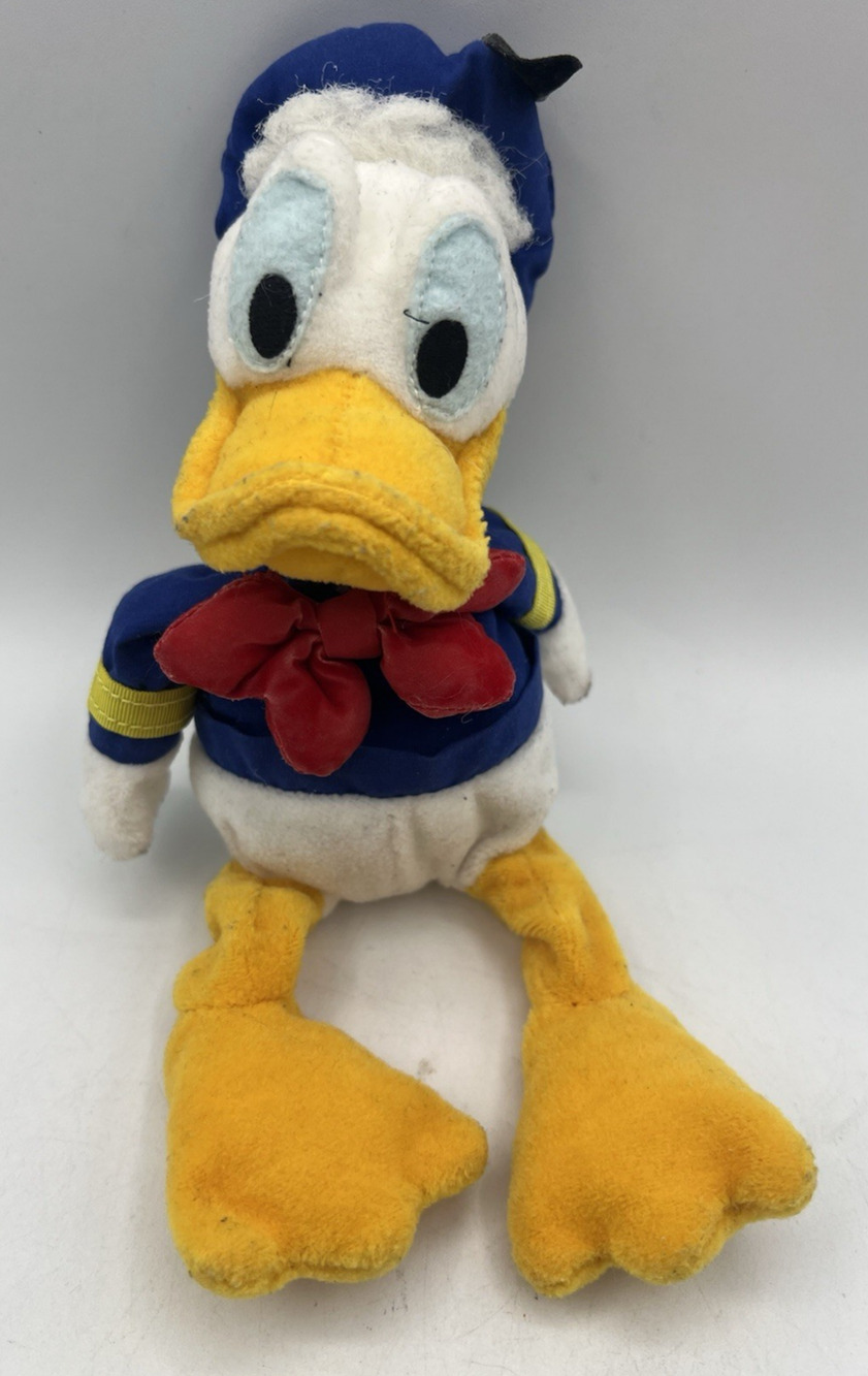 Vintage Donald Duck Plush Stuffed Animal Walt Disney Character Toy 9 Inch Doll